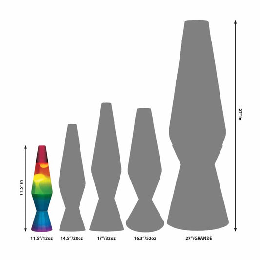 11.5″ LAVA Lamp Rainbow – White/Tricolor - US 3620
