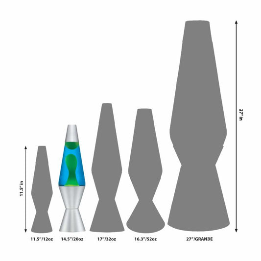 14.5” LAVA Lamp – Yellow/Blue/Silver - US 6690