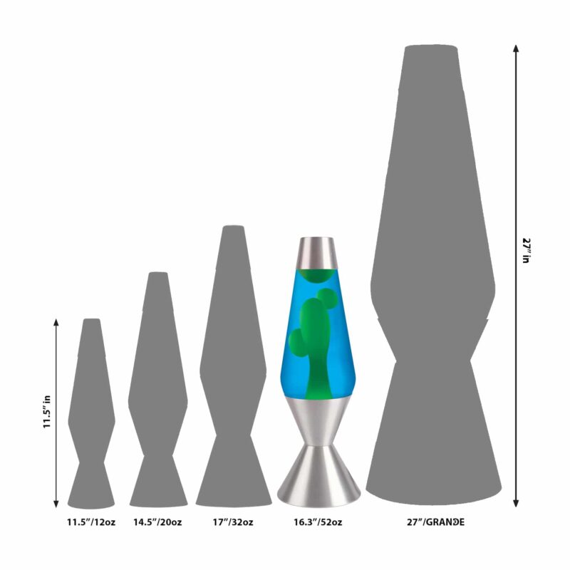 16.3″ LAVA Lamp – Yellow/Blue/Silver - US 8555