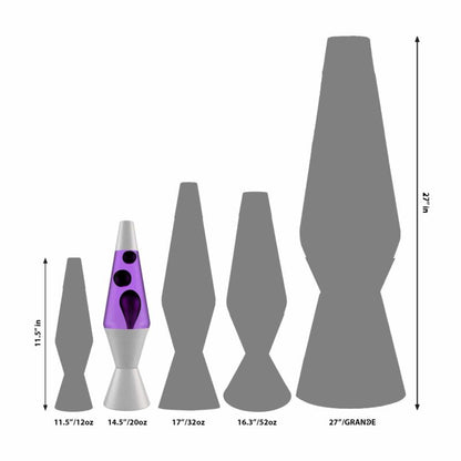 14.5’’ LAVA Lamp – Black &amp; Purple - US 9212