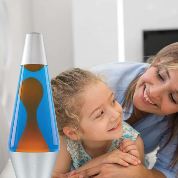 14.5” LAVA Lamp – Orange/Blue/Silver - US 9544