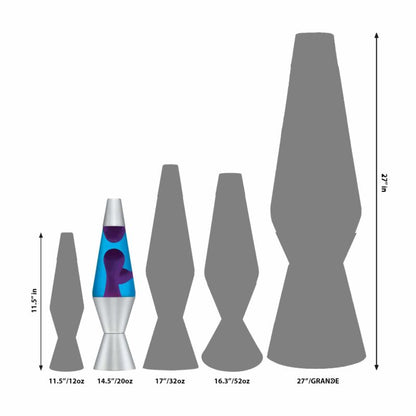 14.5″ LAVA Lamp – Purple/Blue/Silver - US 7923