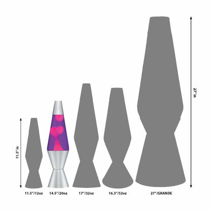 14.5” LAVA Lamp – Pink/Purple/Silver - US 4159