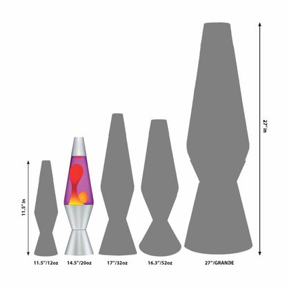 14.5” LAVA Lamp – Yellow/Purple/Silver - US 3227