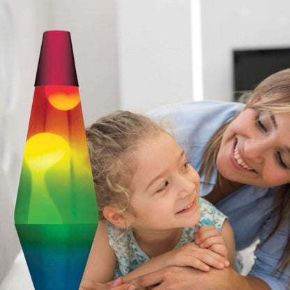 14.5” LAVA Lamp Rainbow – White/Clear/Tricolor - US 1638