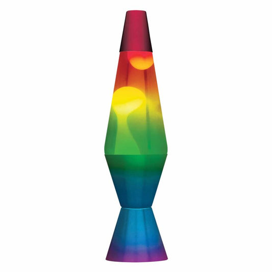 14.5” LAVA Lamp Rainbow – White/Clear/Tricolor - US 1638