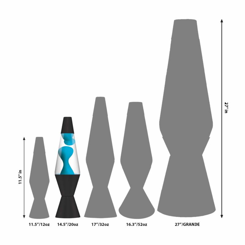14.5″ LAVA Lamp Neon – Blue/Clear/Black - US 3476