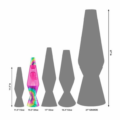 14.5″ LAVA Lamp – Tie Dye Pink Spiral - US 1546