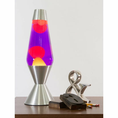 16.3″ LAVA Lamp – Yellow/Purple/Silver - US 7004