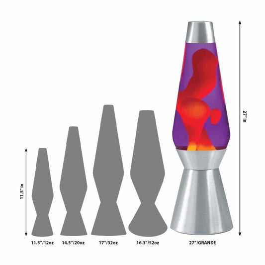 27″ LAVA Lamp Grande – Yellow/Purple/Silver - US 3956